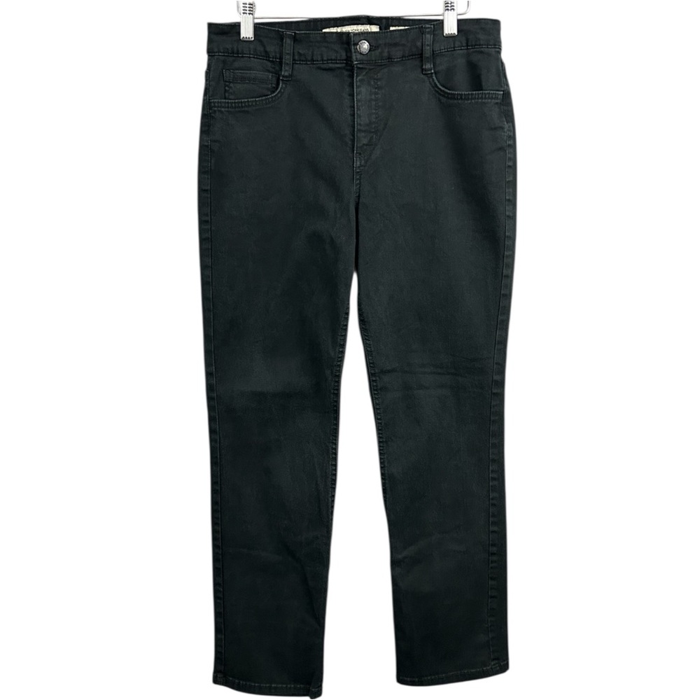 Jones New York Lexington Straight Black Denim Jeans Size 12P